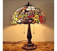 ZR98US lamp Touch Bedside Table Lamps roomGlass Lampshade Antique Bed Headlights are Suitable for Living Room Bedroom Desk Decoration(Color:A,Size:Buttons)