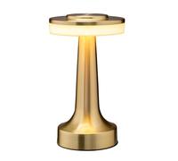 ZR98US Portable LED Table with Touch Sensor, 3 Brightness Levels, Rechargeable Battery, Kids Night Light, Bedside Lamp Suitable for Living Room, Dormitory, Office,(Gold)