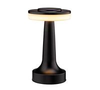 ZR98US Portable LED Table with Touch Sensor, 3 Brightness Levels, Rechargeable Battery, Kids Night Light, Bedside Lamp Suitable for Living Room, Dormitory, Office,(Matte Black)