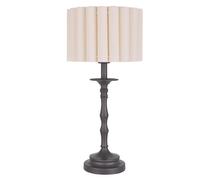 ZR98US Retro Scallop Shaped with Lamp Post Bedside Table Decoration for Living Room, Dormitory, Office (Black, Pack of 2)
