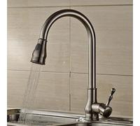 ZR98US ° Rotating Swivel Faucet with Pull-Out Spray - Chrome/Gold/Nickel Kitchen Sink Tap