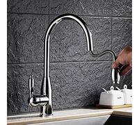 ZR98US ° Rotating Swivel Faucet with Pull-Out Spray - Chrome/Gold/Nickel Kitchen Sink Tap