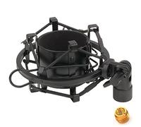 ZRAMO TH106 Black Spider Universal Microphone Shock Mount Holder Adapter Clamp Clip 48-51MM Large Diameter Studio Condenser Mic Anti-Vibration Mic Holder