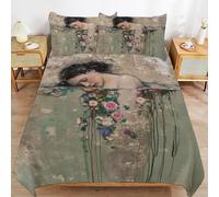 ZRCLXLVU Gustav klimts the kiss Breathable Surface Smooth Construction Rest Focus Soft Zipper Duvet Cover Sets Fitment