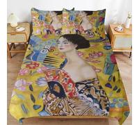 ZRCLXLVU Gustav klimts the kiss Invisible Closure Smooth Layer Minimal Wrinkle Free Material Duvet Cover Sets Home Ready