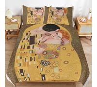 ZRCLXLVU Gustav klimts the kiss Simple Design Cozy Touch Lightweight Sleep Essentials Duvet Cover Sets for Home Comfort