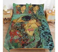 ZRCLXLVU Gustav klimts the kiss Ultra Smooth Touch Durable Comfort Secure Zipper Sleep Set Duvet Cover Sets Everyday Use