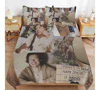 ZRCLXLVU Harry Styles Bedding Solution Soft Texture Smooth Finish Cozy Zipper Duvet Cover Sets for Family Sleep