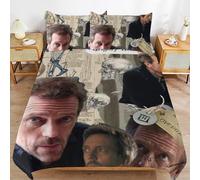 ZRCLXLVU Hugh Laurie Breathable Surface Smooth Construction Rest Focus Soft Zipper Duvet Cover Sets Fitment