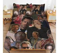 ZRCLXLVU Hugh Laurie Complete Bed Solution Long Thread Use Durable Zip Soft Touch Duvet Cover Sets Practicality