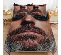 ZRCLXLVU Hugh Laurie Consistent Comfort Durable Thread Weave Soft Zipper Duvet Cover Sets Machine Wash Safe