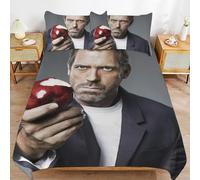 ZRCLXLVU Hugh Laurie Consistent Soft Layer Machine Wash Safe Threaded Finish Duvet Cover Sets Comfortable Bedding