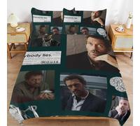 ZRCLXLVU Hugh Laurie Daily Routine Sleep Ready Fabric Soft Layer Long Lasting Thread Duvet Cover Sets Essentials