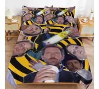 ZRCLXLVU Hugh Laurie Light Zipper System Durable Surface Breathable Fabric Sleep Fit Duvet Cover Sets Everyday