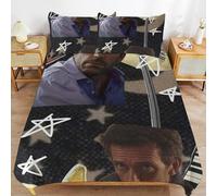 ZRCLXLVU Hugh Laurie Machine Friendly Soft Fit Long Lasting Stitch Detail Duvet Cover Sets for Nights