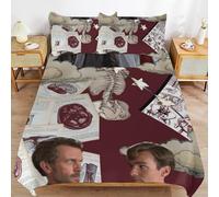 ZRCLXLVU Hugh Laurie Secure Zip Finish Comfort Fabric Strength Weave Duvet Cover Sets Ideal Sleep