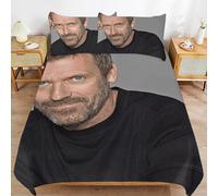 ZRCLXLVU Hugh Laurie Soft Layer Durable Stitch Practical Fit Thread Finish Duvet Cover Sets with Easy Maintenance
