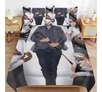 ZRCLXLVU Hugh Laurie Strength Structure Breathable Finish Sleep Fit Soft Texture Duvet Cover Sets Everyday