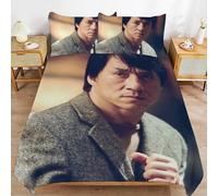 ZRCLXLVU Jackie chan Comfort Thread Line Simple Function Reliable Fit Duvet Cover Sets Bed Solution