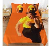 ZRCLXLVU Jackie chan Daily Sleeping Comfort Smooth Surface Zipper Secure Fit Duvet Cover Sets for Home Use