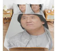 ZRCLXLVU Jackie chan Simple Design Cozy Touch Lightweight Sleep Essentials Duvet Cover Sets for Home Comfort