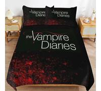 ZRCLXLVU The Vampire Diaries Gentle Surface Wrinkle Free Finish Cozy Design Soft Zip Bedding Duvet Cover Sets for Bedroom Use