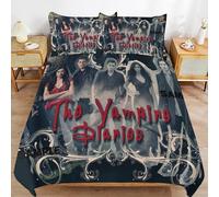 ZRCLXLVU The Vampire Diaries Soft Finish Thread Comfortable Zipper Duvet Cover Sets for Cozy Nights