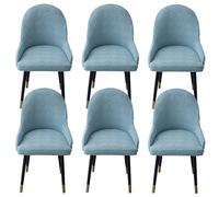 ZRCYXDW Dining Chair Covers Stretch, Chair Slipcover With Arm Removable Curved Back Chair Covers Washable For Dining Room Decoration-sky blue-Set of 6