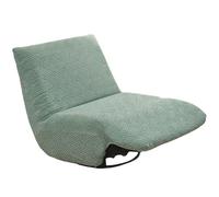 ZRCYXDW Stretch Lazy Floor Sofa Cover, Thick Single Seated Fireside Chair Cover Soft Removable Armless Floor Sofa Couch Cover Washable Furniture Protector-light green-1 Seater