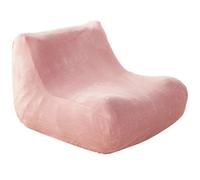 ZRCYXDW Velvet Lazy Floor Sofa Cover, Single Seated Fireside Chair Cover Stretch Soft Removable Armless Floor Sofa Couch Cover Washable With Elastic Bottom-pink-1 Seater