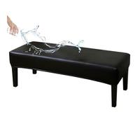 ZRCYXDW Waterproof PU Leather Dining Bench Cover-Black-150cm(59in)