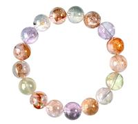 Zrdtrixa Dopamine Crystal Bracelet | Natural Rainbow Citrine & Multi-Gemstone Bead Bracelet | Original Candy-Colored Healing Jewelry for Women | Mood-Boosting Energy Gift