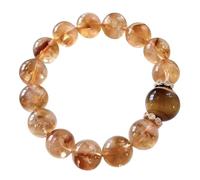 Zrdtrixa Ladies' Natural Tiger's Eye and Citrine Bead Bracelet Niche luxury aesthetics A healing gemstone to soothe anxiety and enhance fortune(Bafanglaicai7-8mm)