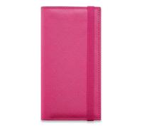 Zreal Checkbook Cover for Men & Women, Premium Vegan Leather Checkbook Holder Slim Wallets for Top & Side Tear Duplicate Checks with RFID Blocking, Hotpink, Minimalist Modern Crosshatch Texture