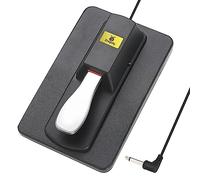 Zreephy Sustain Pedal Universal Foot Controller Switch, 6.35mm 1/4" Jack Damper Pedal For Keyboards Digital Pianos MIDI Synthesizers Electronic Organ Tone Modules Drum Machines (Black)