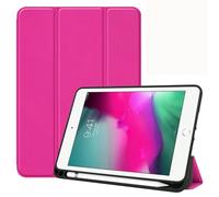Zrengp for Apple iPad Mini 4th 2015 5th 2019 Release Tablet Cover,Folio Stand Lightweight Sleep/Wake Up Smart Leather Case for iPad Mini 4/5 Gen A1538 A1550 A2133 A2124 A2125 A2126 (TPU-Peach Red)