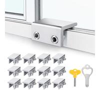 ZRFCXE Window Locks (12 Sets), Window Locks for Up and Down Windows, Sliding Window Locks, Window Locks for Horizontal Sliding Windows, Child Proof Window Locks Security, Adjustable Window Stoppers