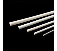 ZRHMCJEN 15Pcs Half Round Rod Model Abs Plastic Stick Diameter 1 to 4Mm, for Diyture Building Scene Materials Accessory/One Color/4Mm