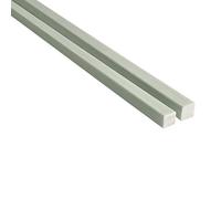 ZRHMCJEN 2Pcs 500Mm White Fiberglass Square Flat Fixed Bar Width 2-30Mms Reinforced Plastic Bar Bracing Strip/One Color/10Mm*M*500Mm