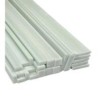 ZRHMCJEN 2Pcs White Fibers Flat Square Fixed Bar Length 500Mm，Glass Reinforced Plastic Bar Bracing Strip Multi-Size/One Color/12 * 12 * 500Mm