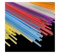 ZRHMCJEN 3-10Mm Diameter DIY Acrylic Rod 500Mm Length Multicolor Straight Line Solid Plastic Bar Stick for Model Making 10Pcs/Yellow/6Mm