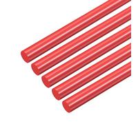 ZRHMCJEN 5 Pcs White Plastic Rods 6 X 250Mm Abs Styrene Round Stick Round Solid Bar DIY Model Fortural Model Making/Red/83/100In * 20In
