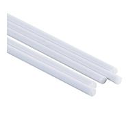 ZRHMCJEN Abs Plastic Rod Bar Solid Material Rod Round S5Pcs Suitable for Model Building, 50Cm Long/Diameter:5Mm