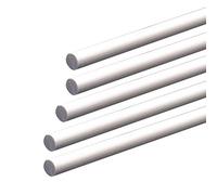 ZRHMCJEN Abs Plastic Round Bars Rod for DIY Model Windows and Decorations,5 Pcs/Diameter:1.5Mm(Length:500Mm)