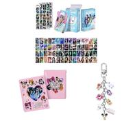 ZRHMCJEN K-Pop Set 60Pcs Photocards Postcards, 64Pcs Stickers, Album Binder Holder Book, Keykeychain/New-Jeans