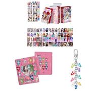 ZRHMCJEN K-Pop Set 60Pcs Photocards Postcards, 64Pcs Stickers, Album Binder Holder Book, Keykeychain/Twice