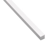 ZRHMCJEN Square Abs Rods, White Abs Plastic Sticwidth 1Mm to 10Mm, Solid Plastic Rods for Handicrafts 30Pcs/One Color/8 * 8 * 250Mm