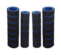 ZRHWSPD Bike Handlebar Grips 1set (4pcs) Bike & Motorcycle Handlebar Foam Grip Covers - Anti-Slip Soft Sponge Padding, Stylish Carbon Fiber Pattern(Blue a set (4pcs))