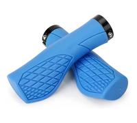 ZRHWSPD Bike Handlebar Grips Alloy Rubber Bike Grips Non Slip Locking Handle For Electric Mountain Hybrid City Bicycle Travel Comfort Ride(Blue)