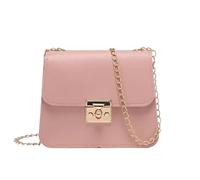 ZRHWSPD Leather Cross Body Bags For Women Women Bags Chain Shoulder Bag Solid Color Mini Flap Bag Messenger Crossbody Bag Clutch Purses And Handbags(Pink)